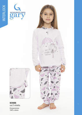PIGIAMA BAMBINA M/L N30006 Tellini S.r.l. Ingrosso Abbigliamento